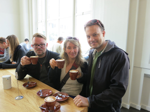 Toggi, Sunna and Scott at Blue Bottle