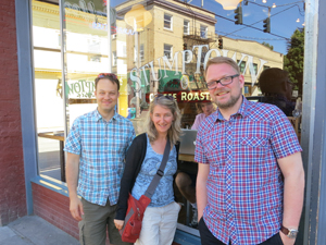 Scott, Sunna and Toggi at Stumptown Coffee in Portland, OR